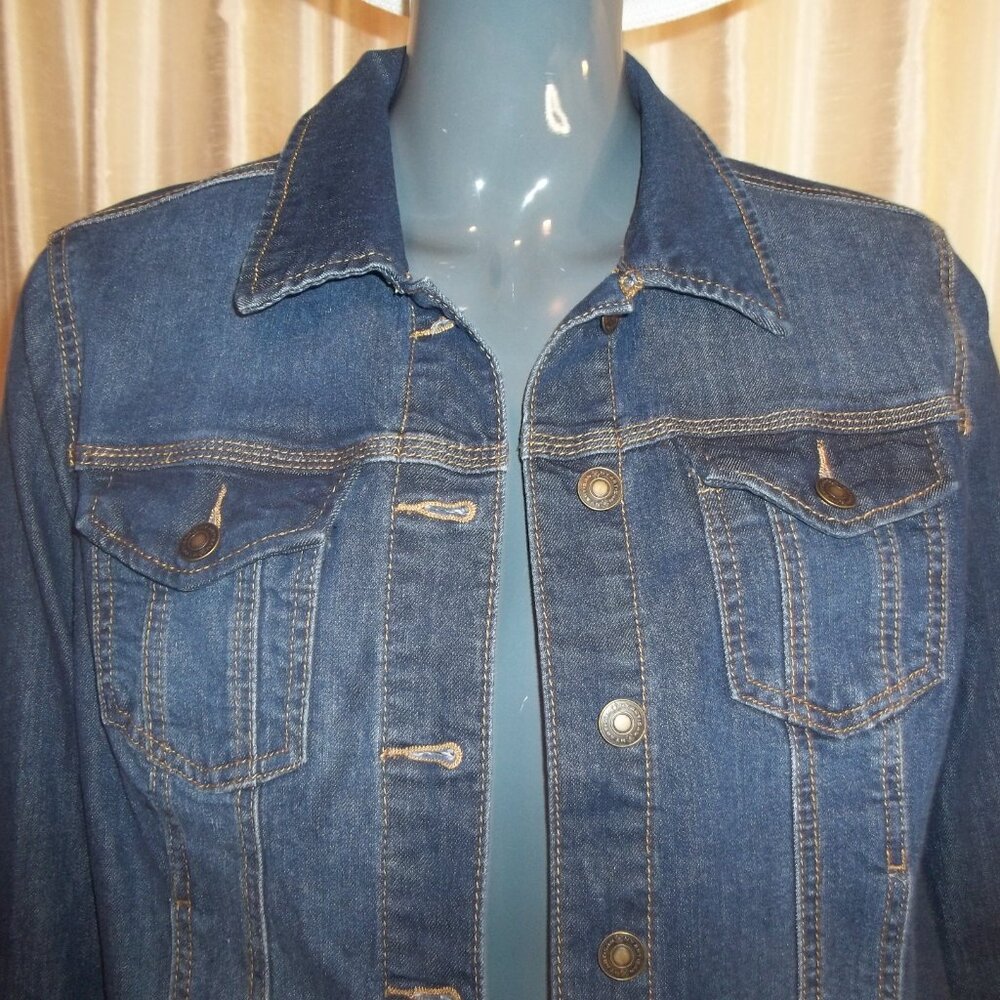 ARTISAN NY Jean Jacket Women's L - Denim Trucker's Jacket - Picture 5 of 7